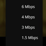 Jellyfin Bandbreiteneinstellung